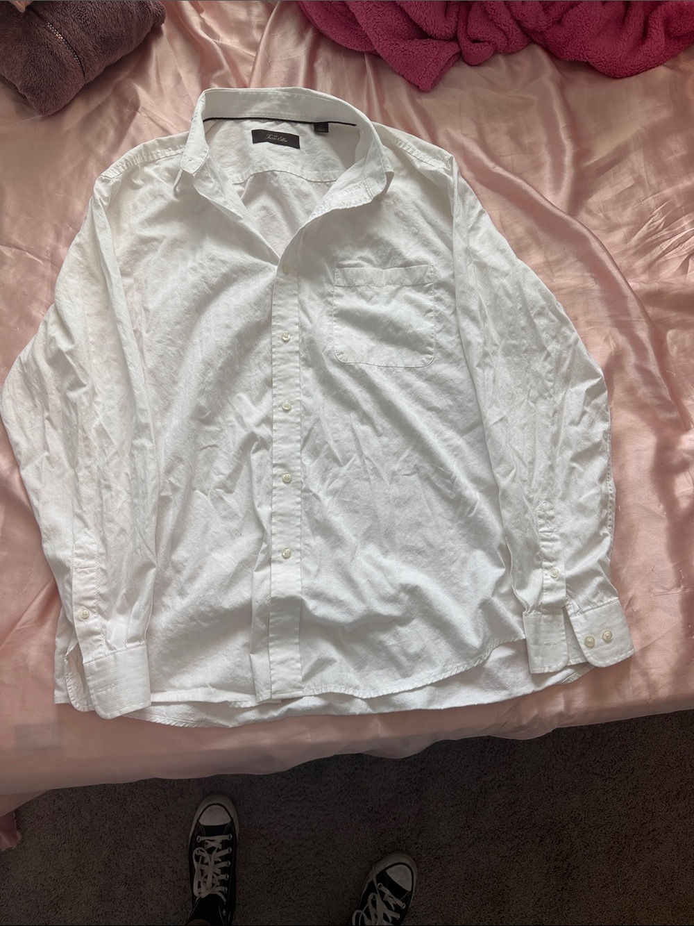 Men's White Button-Down Shirt by Tasso Ella